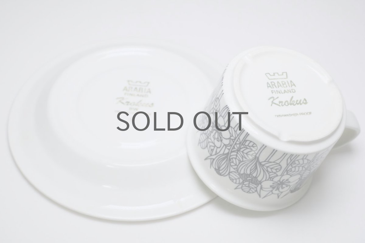 画像5: ARABIA/アラビア/Krokus/クロッカス/コーヒーカップ&ソーサー/ホワイト&ブラック/モノトーン/No.1 (5)