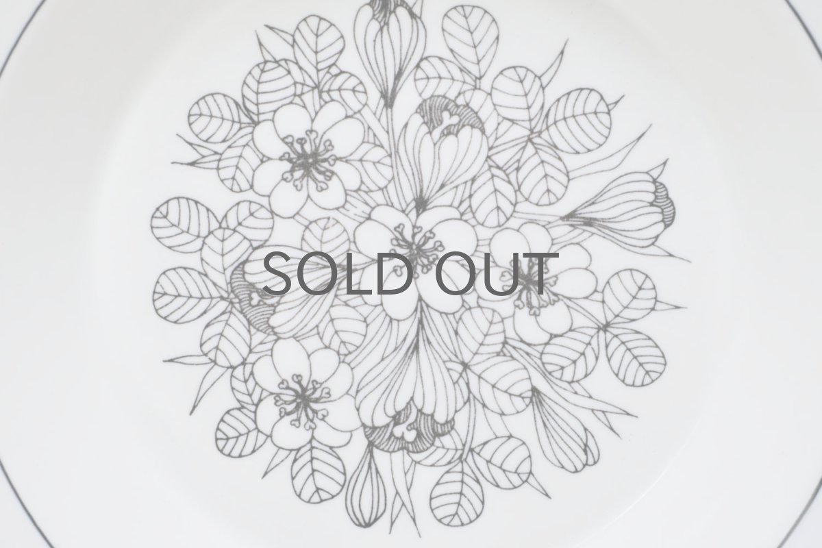 画像2: 北欧ビンテージ食器/ARABIA/アラビア/Krokus/クロッカス/ブラック&ホワイト/スーププレート/No.1 (2)