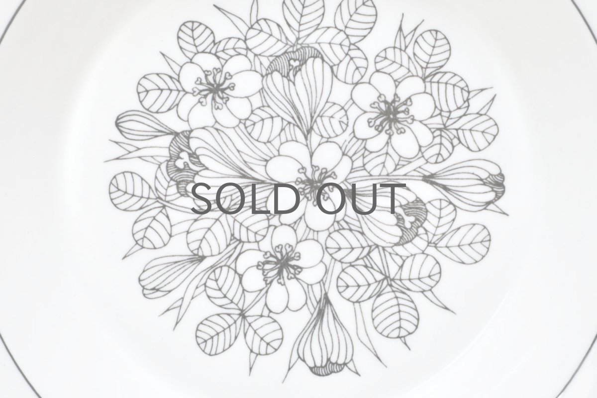 画像2: 北欧ビンテージ食器/ARABIA/アラビア/Krokus/クロッカス/ブラック&ホワイト/スーププレート/No.2 (2)