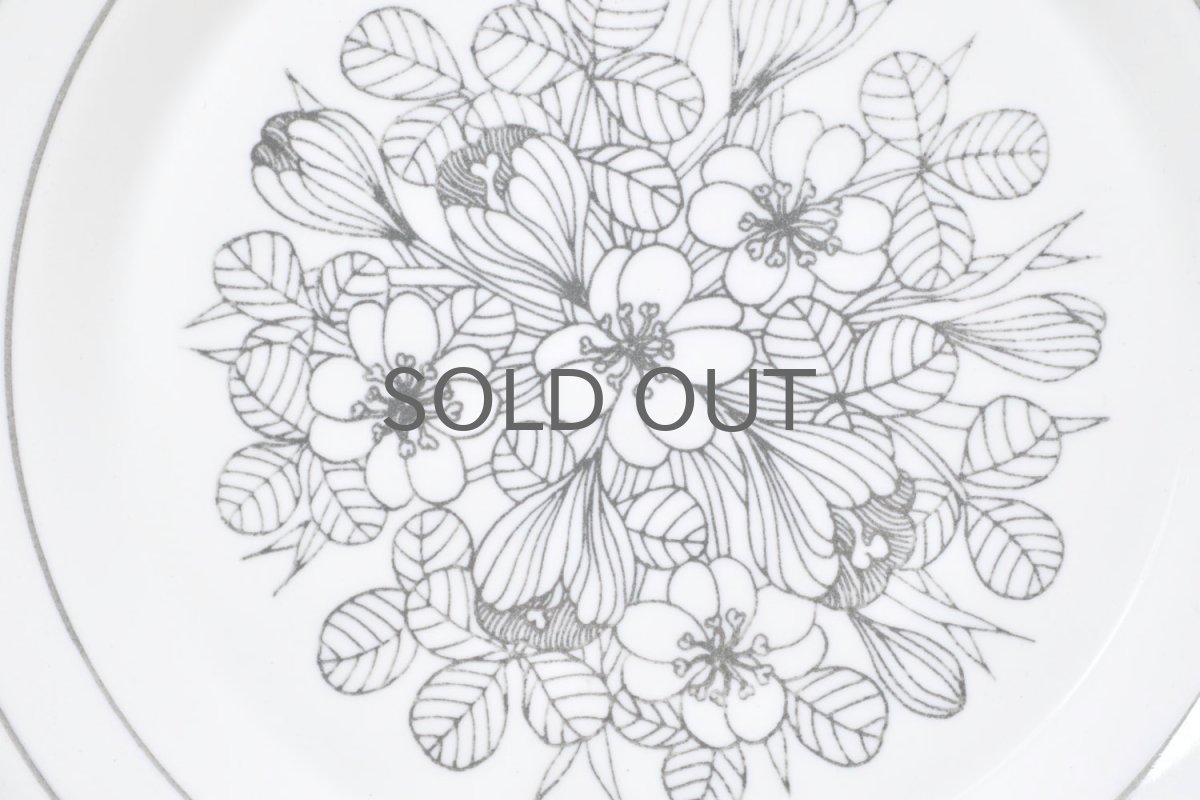 画像2: 北欧ビンテージ食器/ARABIA/アラビア/Krokus/クロッカス/ブラック＆ホワイト/17cmプレート (2)