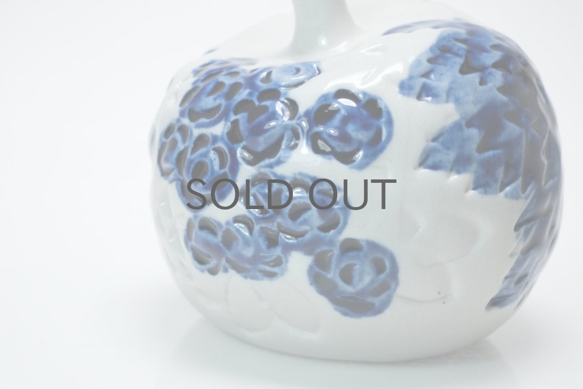 画像4: 北欧ビンテージ/ARABIA/アラビア/Gunvor Olin-Gronqvist/Omena/ブルー/リンゴ (4)