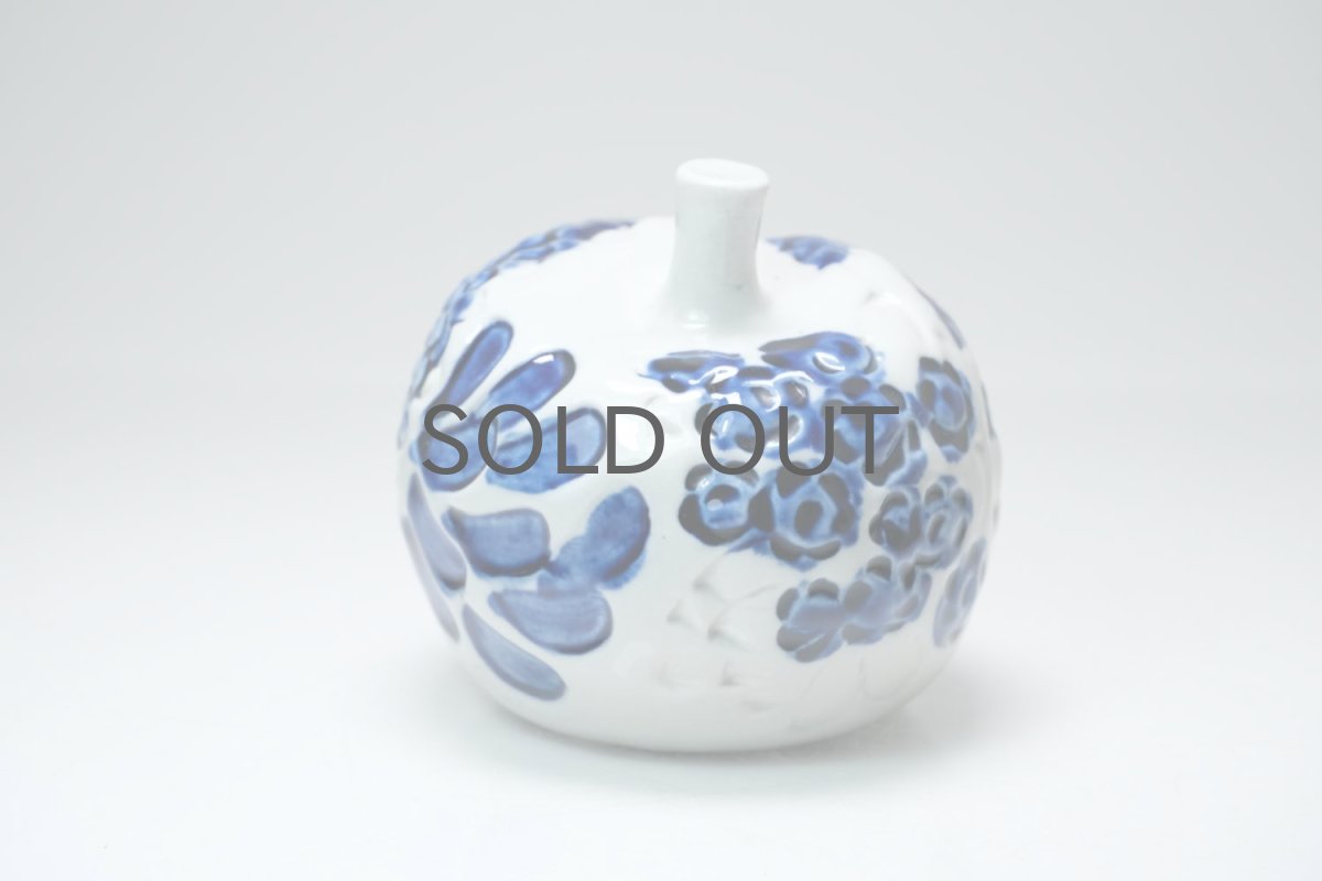 画像2: 北欧ビンテージ/ARABIA/アラビア/Gunvor Olin-Gronqvist/Omena/ブルー/リンゴ/No.1 (2)