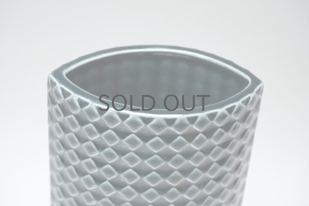 画像2: 北欧ビンテージ/ARABIA/アラビア/Kaarina Aho/カーリナ・アホ/Harlekiini/ベース/ブルーグレイ/高さ15cm (2)