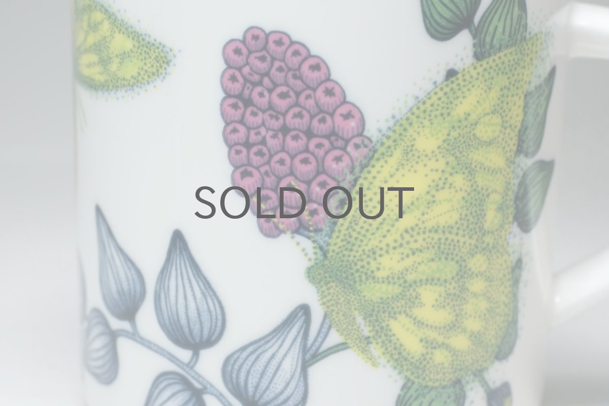 画像2: ARABIA/アラビア/Runo/ルノ/Neitoperho/バタフライ/マグ/美品 (2)