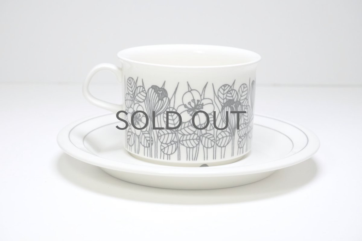 画像2: ARABIA/アラビア/Krokus/クロッカス/ティーカップ&ソーサー/B&W/No.1 (2)