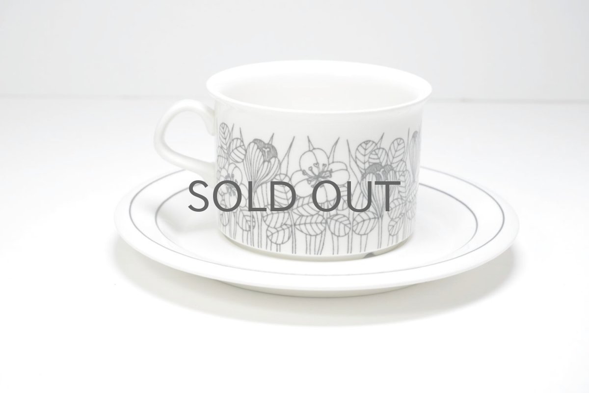 画像2: ARABIA/アラビア/Krokus/クロッカス/ティーカップ＆ソーサー/B&W/No.2 (2)