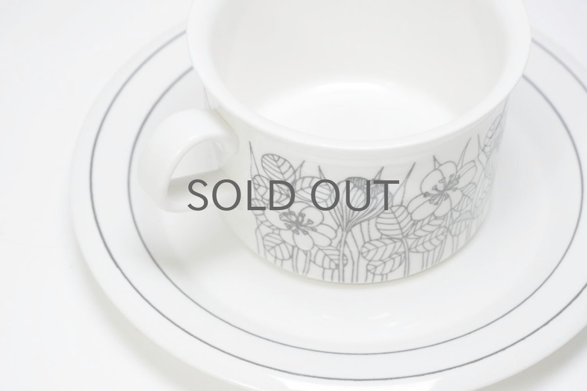 画像3: ARABIA/アラビア/Krokus/クロッカス/ティーカップ＆ソーサー/B&W/No.2 (3)