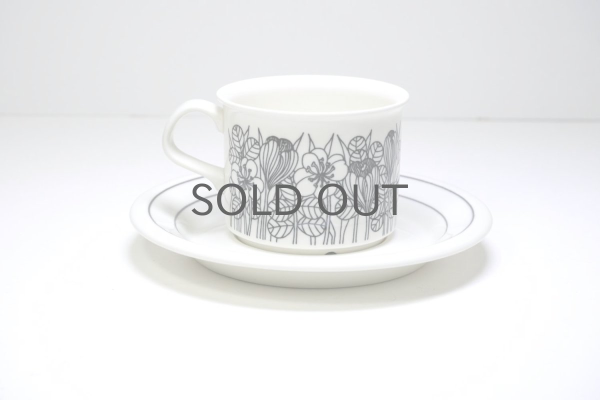 画像2: ARABIA/アラビア/Krokus/クロッカス/コーヒーカップ&ソーサー/ホワイト&ブラック/モノトーン/No.1 (2)