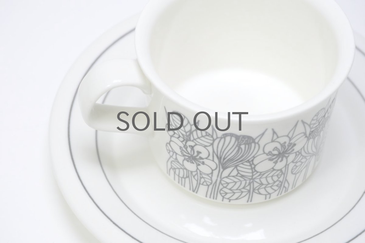 画像3: ARABIA/アラビア/Krokus/クロッカス/コーヒーカップ&ソーサー/ホワイト&ブラック/モノトーン/No.1 (3)