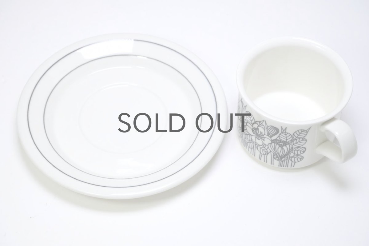 画像4: ARABIA/アラビア/Krokus/クロッカス/コーヒーカップ&ソーサー/ホワイト&ブラック/モノトーン/No.1 (4)