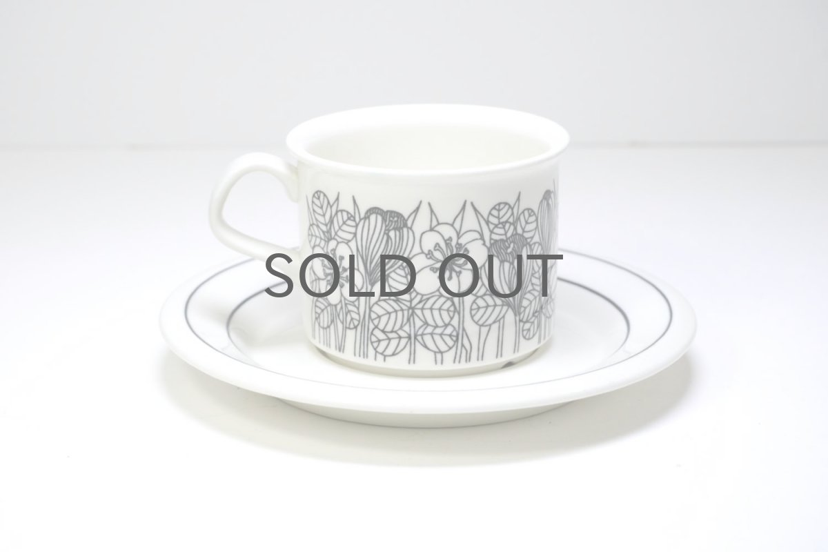 画像2: ARABIA/アラビア/Krokus/クロッカス/コーヒーカップ&ソーサー/ホワイト&ブラック/モノトーン/No.2 (2)