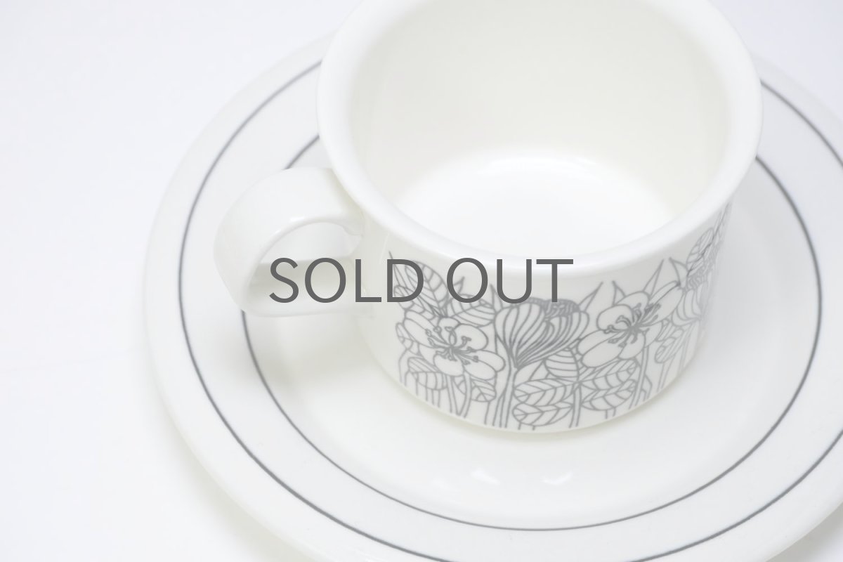 画像3: ARABIA/アラビア/Krokus/クロッカス/コーヒーカップ&ソーサー/ホワイト&ブラック/モノトーン/No.2 (3)