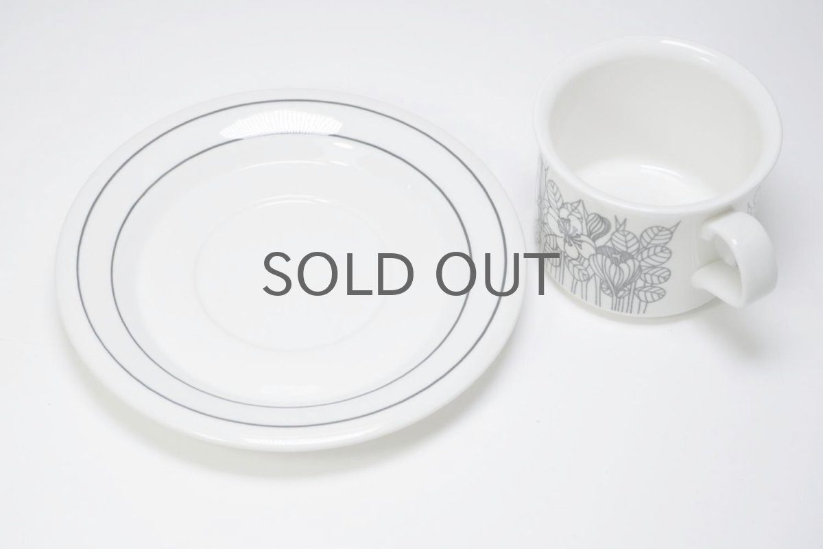 画像4: ARABIA/アラビア/Krokus/クロッカス/コーヒーカップ&ソーサー/ホワイト&ブラック/モノトーン/No.2 (4)