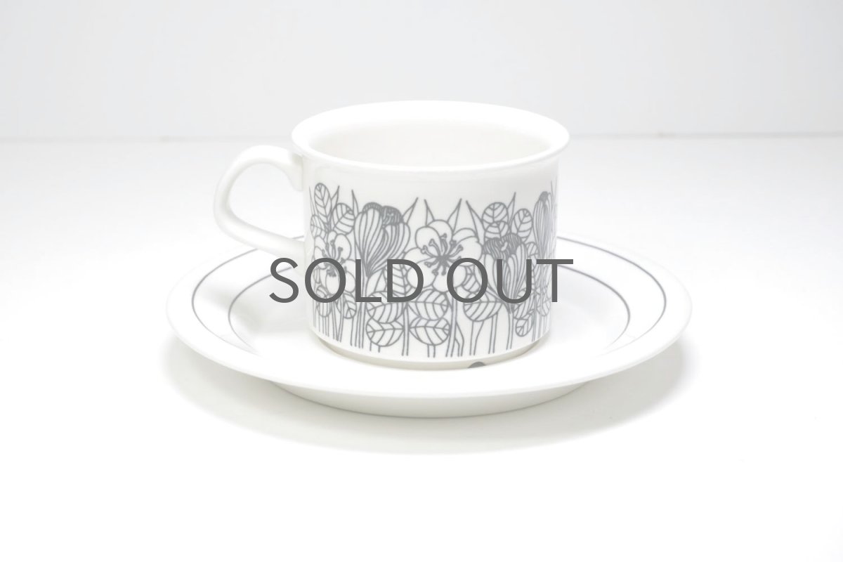 画像2: ARABIA/アラビア/Krokus/クロッカス/コーヒーカップ&ソーサー/ホワイト&ブラック/モノトーン/No.3 (2)
