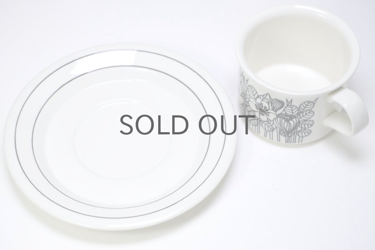 画像4: ARABIA/アラビア/Krokus/クロッカス/コーヒーカップ&ソーサー/ホワイト&ブラック/モノトーン/No.3 (4)