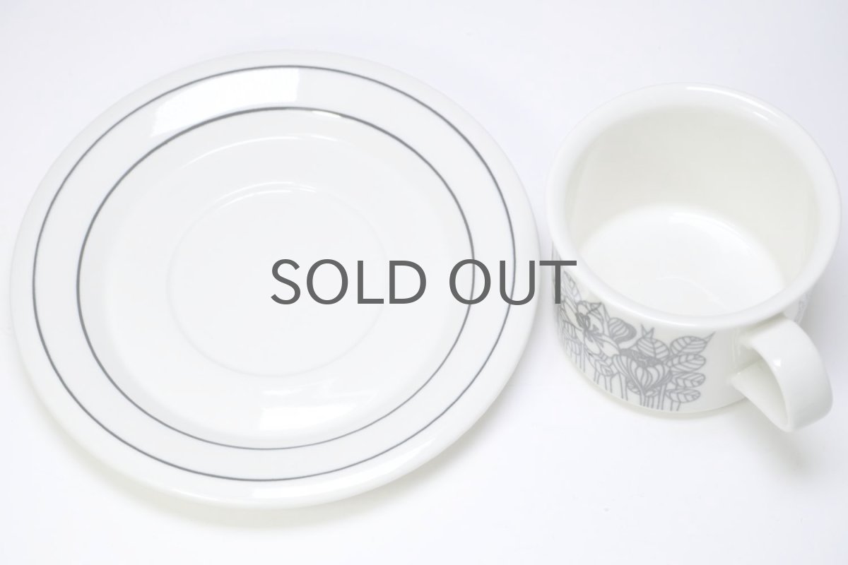 画像6: ARABIA/アラビア/Krokus/クロッカス/コーヒーカップ＆ソーサー/ホワイト＆ブラック/モノトーン/No.3 (6)