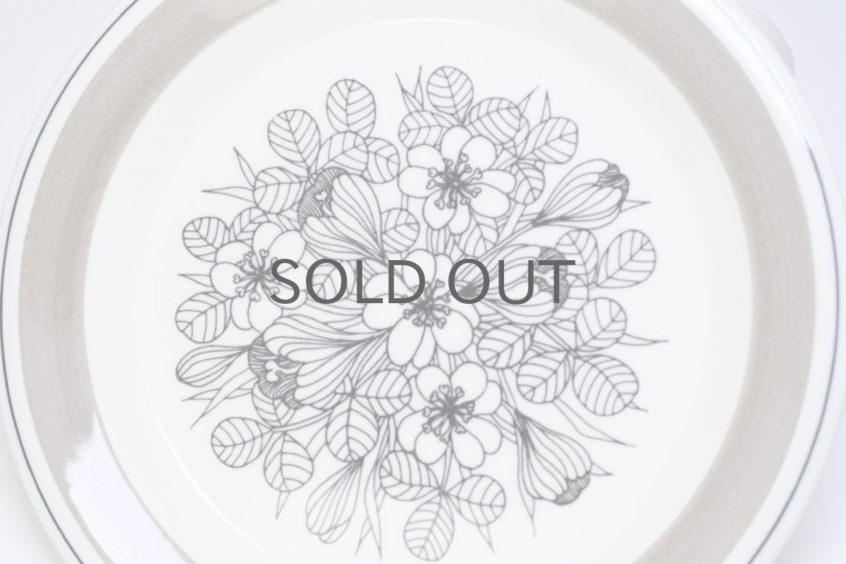 画像2: 北欧ビンテージ食器/ARABIA/アラビア/Krokus/クロッカス/グレーリム/17cmプレート/No.1 (2)