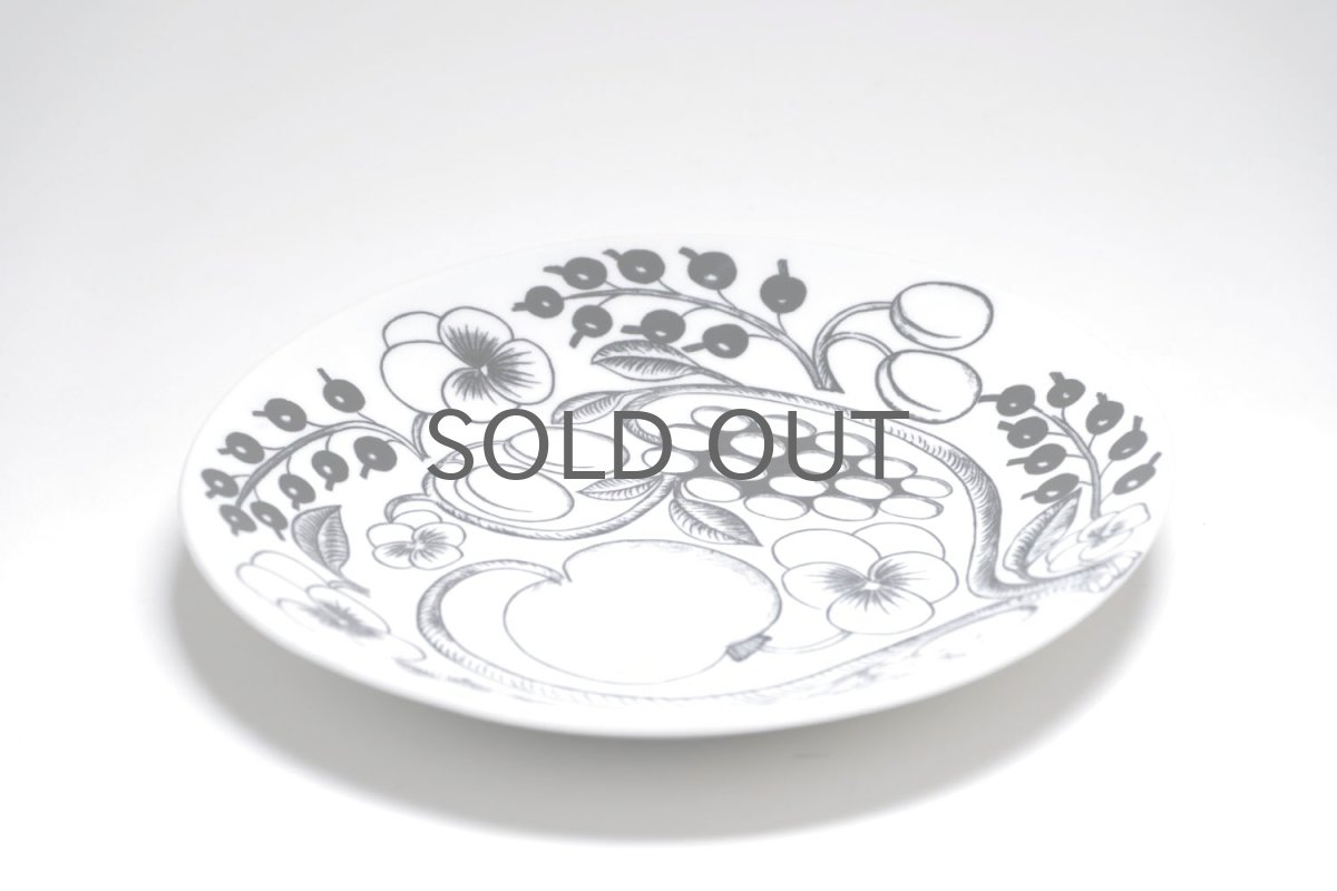 画像2: ARABIA /アラビア/Paratiisi/パラティッシ/オーバルプレート/ブラック&ホワイト/初期ビンテージ/23cmH3オーバル(楕円)/No.1 (2)