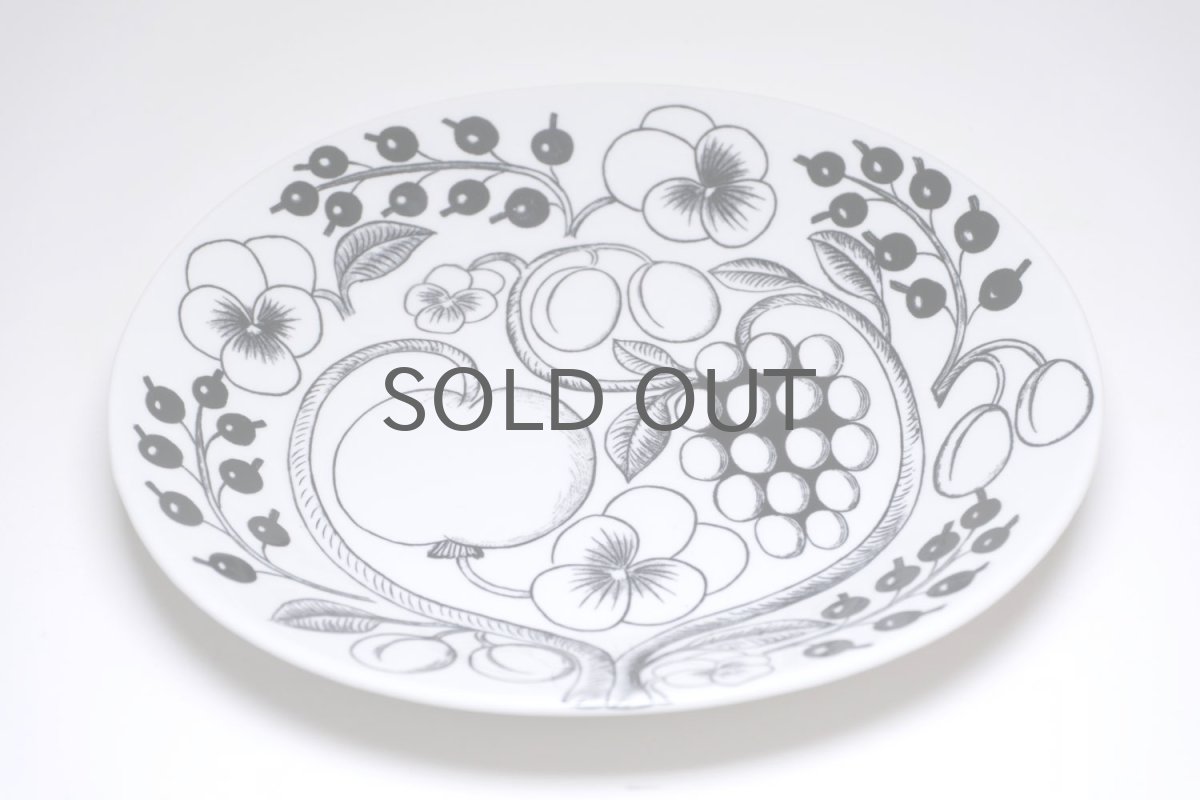 画像2: ARABIA /アラビア/Paratiisi/パラティッシ/オーバルプレート/ブラック＆ホワイト/初期ビンテージ/23cmH3オーバル（楕円）/No.3 (2)