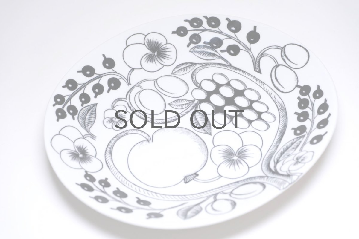 画像3: ARABIA /アラビア/Paratiisi/パラティッシ/オーバルプレート/ブラック＆ホワイト/初期ビンテージ/23cmH3オーバル（楕円）/No.3 (3)