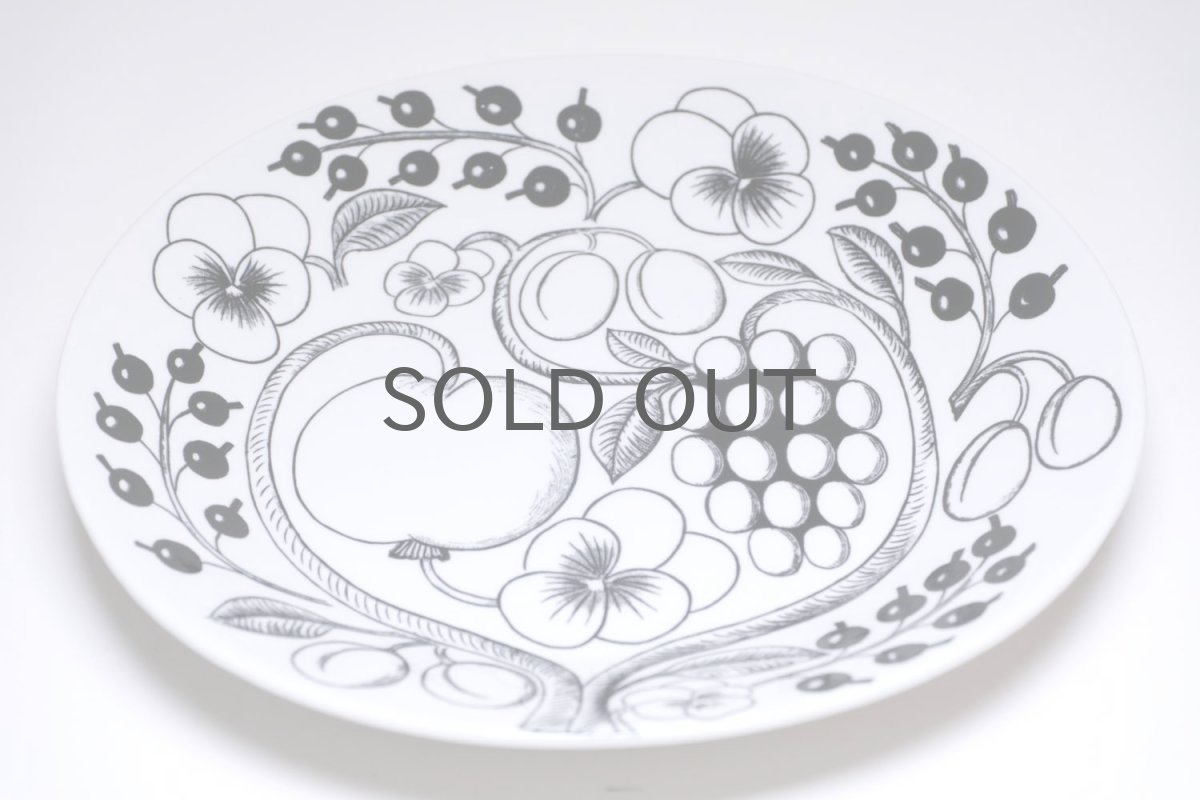 画像3: ARABIA /アラビア/Paratiisi/パラティッシ/オーバルプレート/ブラック＆ホワイト/初期ビンテージ/23cmH3オーバル（楕円）/No.4 (3)