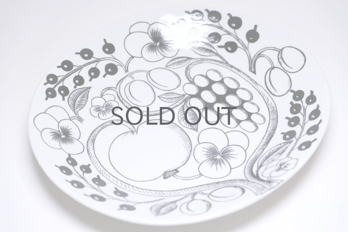 画像2: ARABIA /アラビア/Paratiisi/パラティッシ/オーバルプレート/ブラック＆ホワイト/初期ビンテージ/23cmH3オーバル（楕円）/No.4 (2)