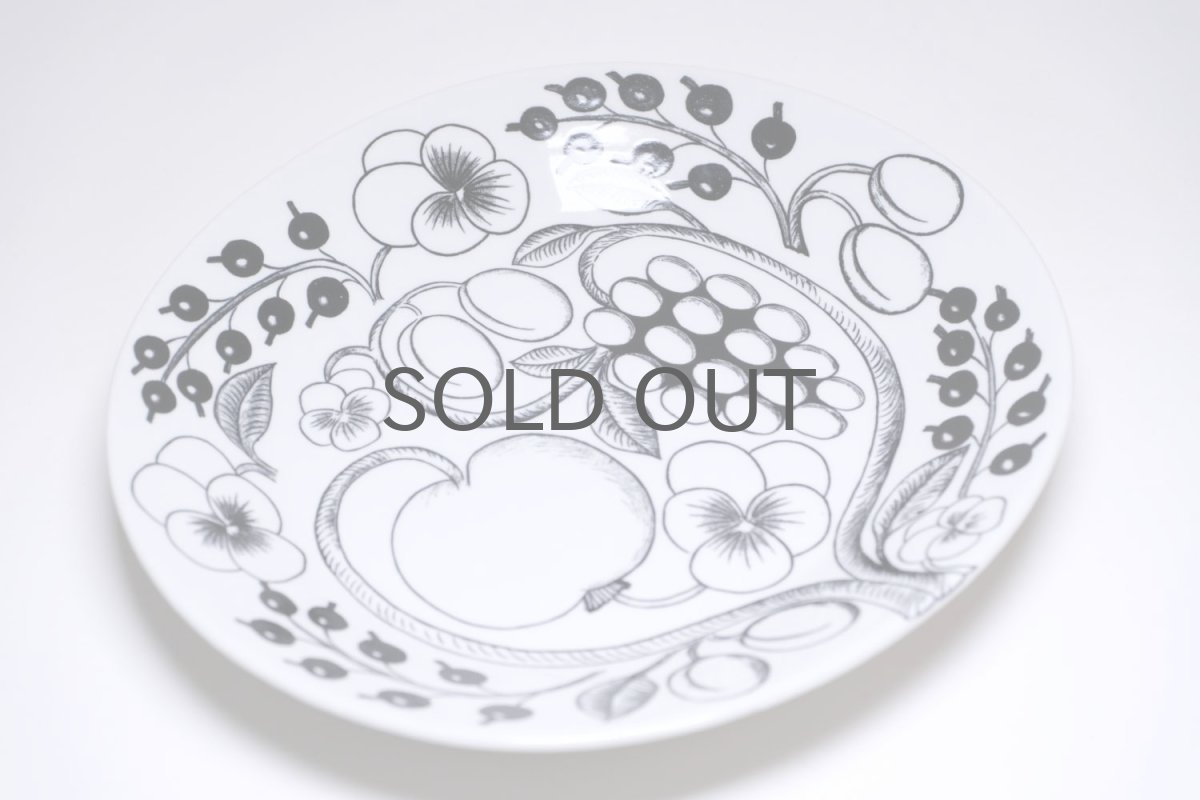 画像2: ARABIA /アラビア/Paratiisi/パラティッシ/オーバルプレート/ブラック&ホワイト/初期ビンテージ/23cmH3オーバル(楕円)/No.5 (2)