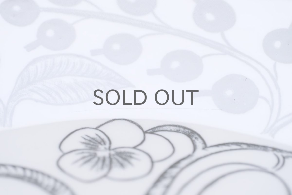 画像4: ARABIA /アラビア/Paratiisi/パラティッシ/オーバルプレート/ブラック&ホワイト/初期ビンテージ/23cmH3オーバル(楕円)/No.5 (4)