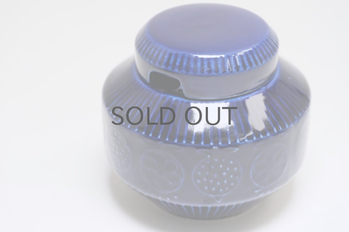 画像3: ARABIA/アラビア /フルーツ柄/ジャムポット/ダークブルー (3)