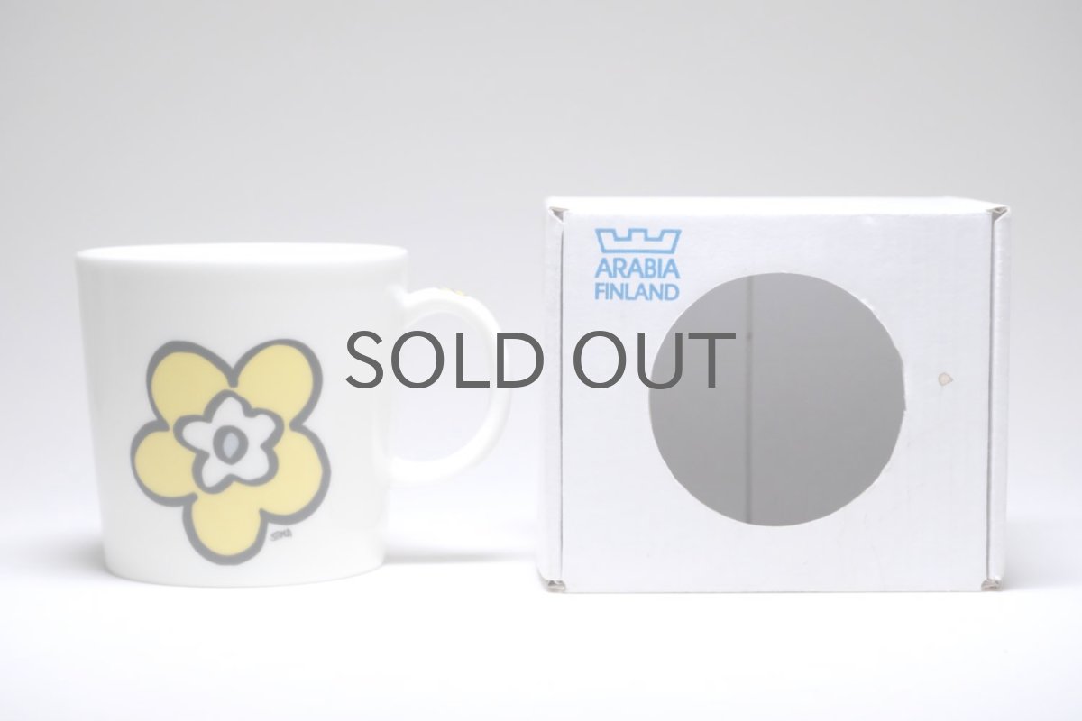 画像7: ARABIA/アラビア/TEEMA/ティーママグ/企業マグ/folkhalsan/2005年限定/イエロー花マグ (7)