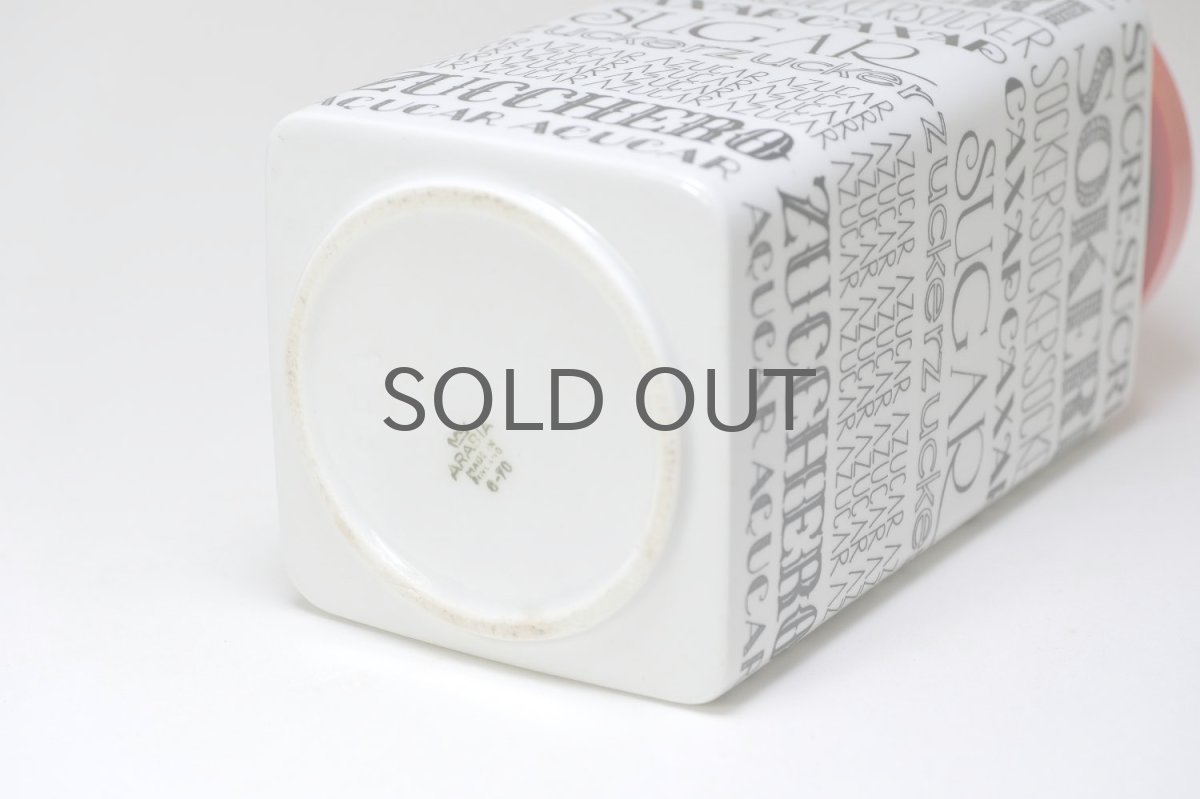 画像8: ARABIA/アラビア/陶製/シュガーキャニスター/レッド (8)