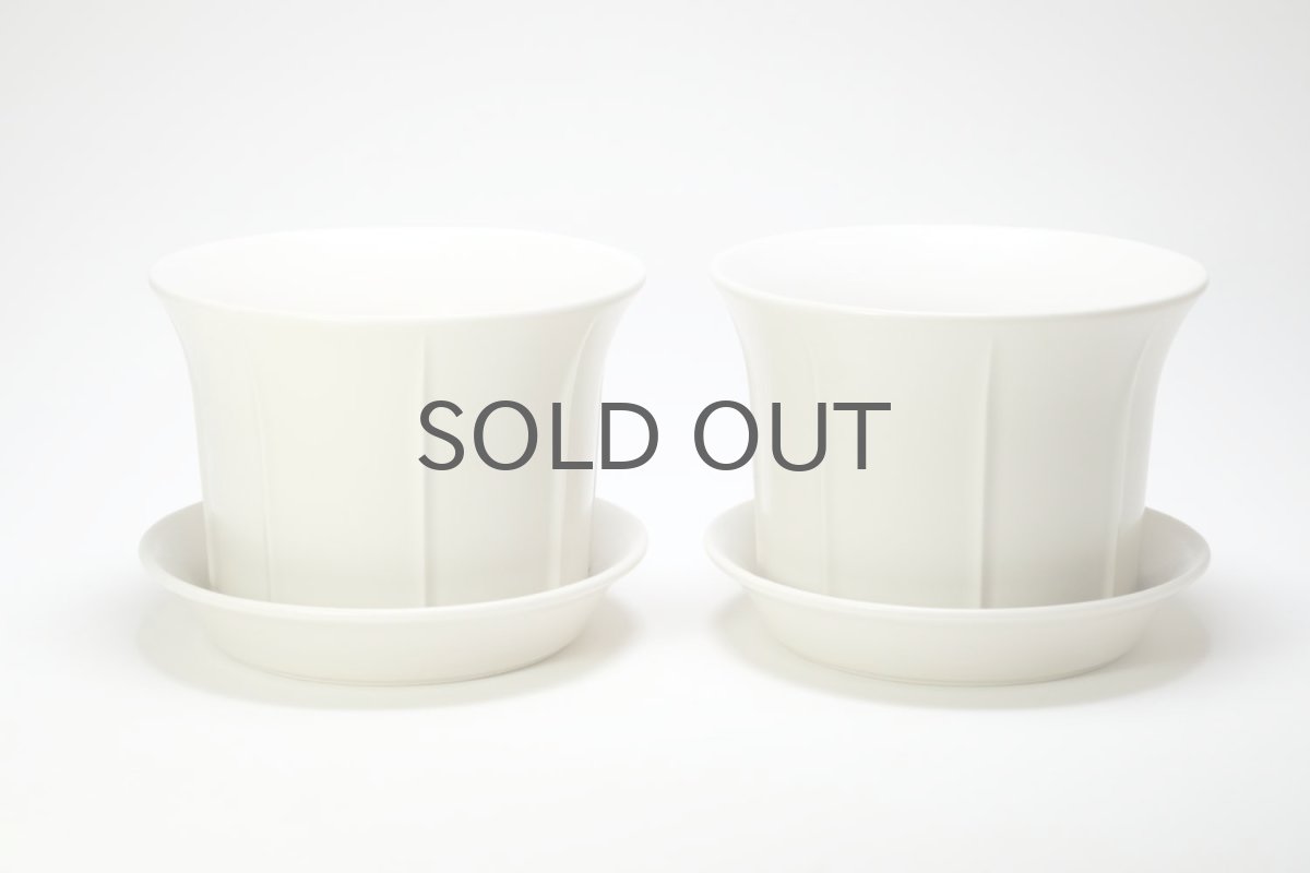 画像4: ビンテージ北欧/ARABIA/アラビア/KAISLA/Gunvor Olin-Gronqvist/鉢+受け皿/ホワイト (4)