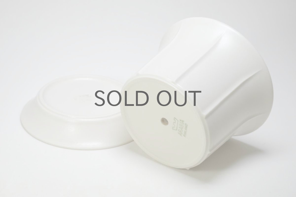 画像3: ビンテージ北欧/ARABIA/アラビア/KAISLA/Gunvor Olin-Gronqvist/鉢+受け皿/ホワイト (3)