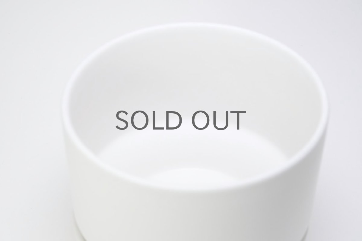 画像2: ビンテージ北欧/ARABIA/アラビア/Richard Lindh/植物ポット/鉢＋受け皿/ホワイト/Mサイズ/No.1 (2)