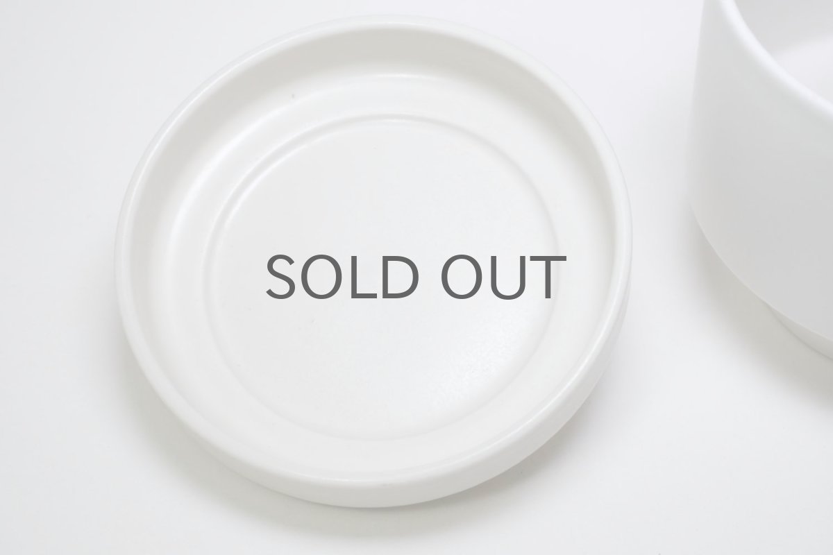 画像4: ビンテージ北欧/ARABIA/アラビア/Richard Lindh/植物ポット/鉢＋受け皿/ホワイト/Mサイズ/No.1 (4)