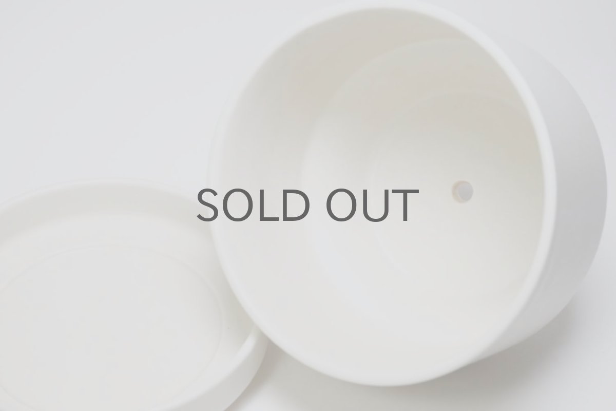 画像3: ビンテージ北欧/ARABIA/アラビア/Richard Lindh/植物ポット/鉢＋受け皿/ホワイト/Mサイズ/No.3 (3)