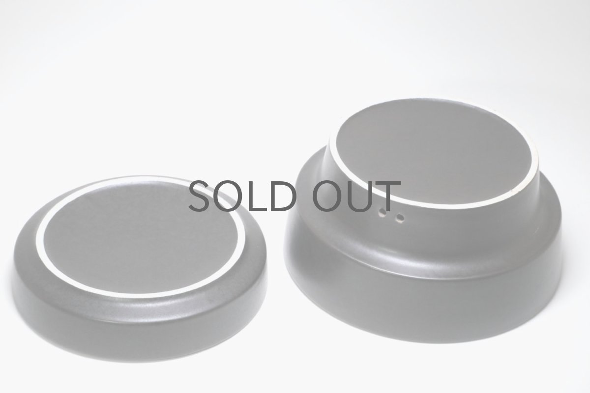 画像6: ビンテージ北欧/ARABIA/アラビア/Richard Lindh/植物ポット/鉢+受け皿/ブラック/レア横長L (6)