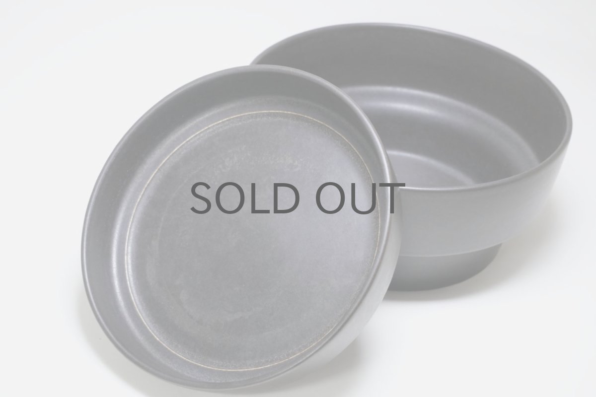 画像5: ビンテージ北欧/ARABIA/アラビア/Richard Lindh/植物ポット/鉢+受け皿/ブラック/レア横長L (5)