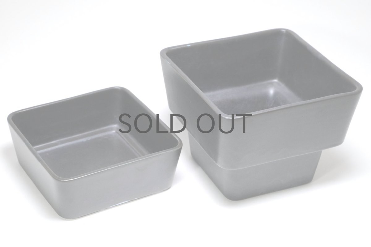 画像5: ビンテージ北欧/ARABIA/アラビア/Richard Lindh/植物ポット/鉢+受け皿/ブラック/レアスクエアータイプ (5)