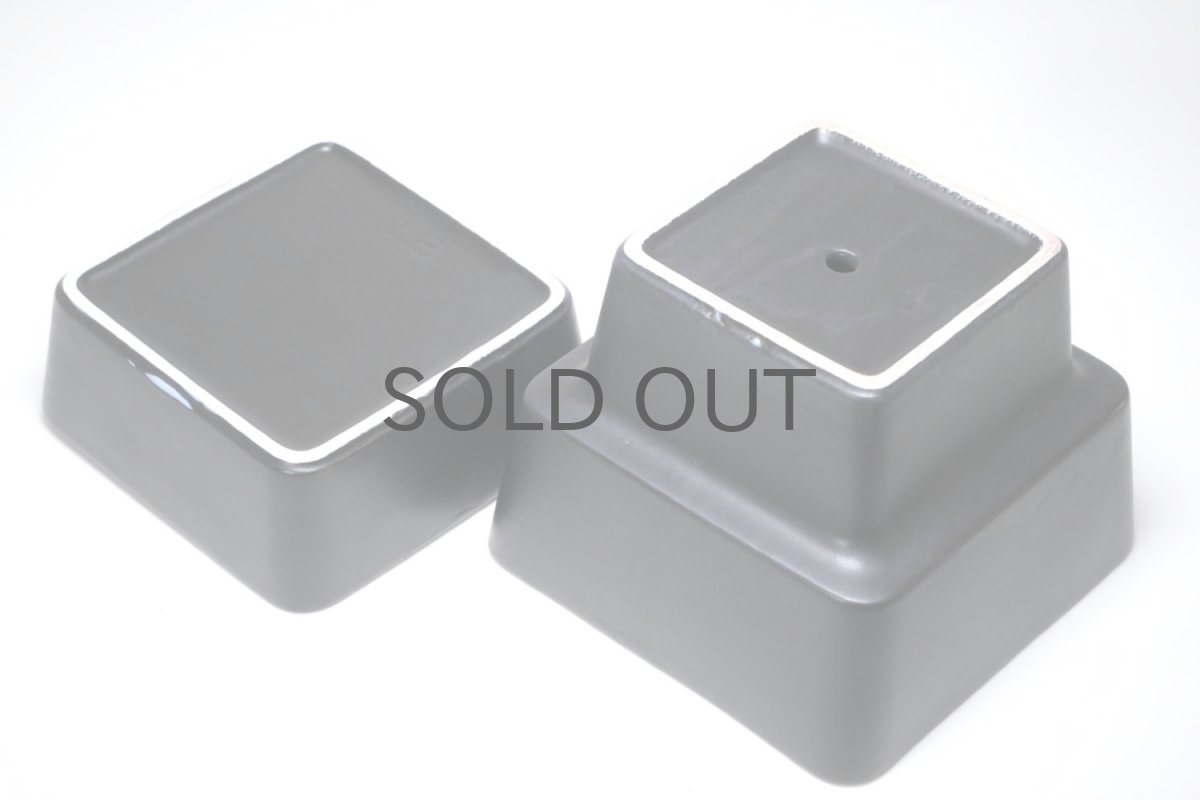 画像6: ビンテージ北欧/ARABIA/アラビア/Richard Lindh/植物ポット/鉢+受け皿/ブラック/レアスクエアータイプ (6)