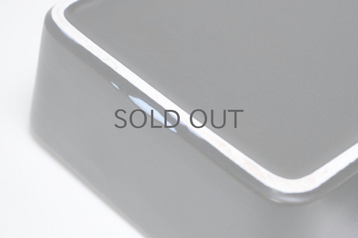 画像7: ビンテージ北欧/ARABIA/アラビア/Richard Lindh/植物ポット/鉢+受け皿/ブラック/レアスクエアータイプ (7)