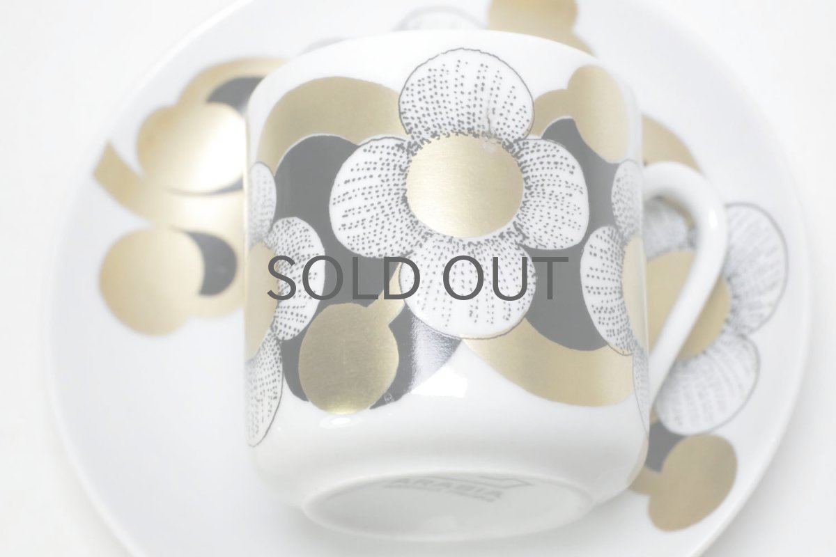 画像3: ARABIA /アラビア/KULTAPALLO/デミカップ＆ソーサー/未使用/No.4 (3)