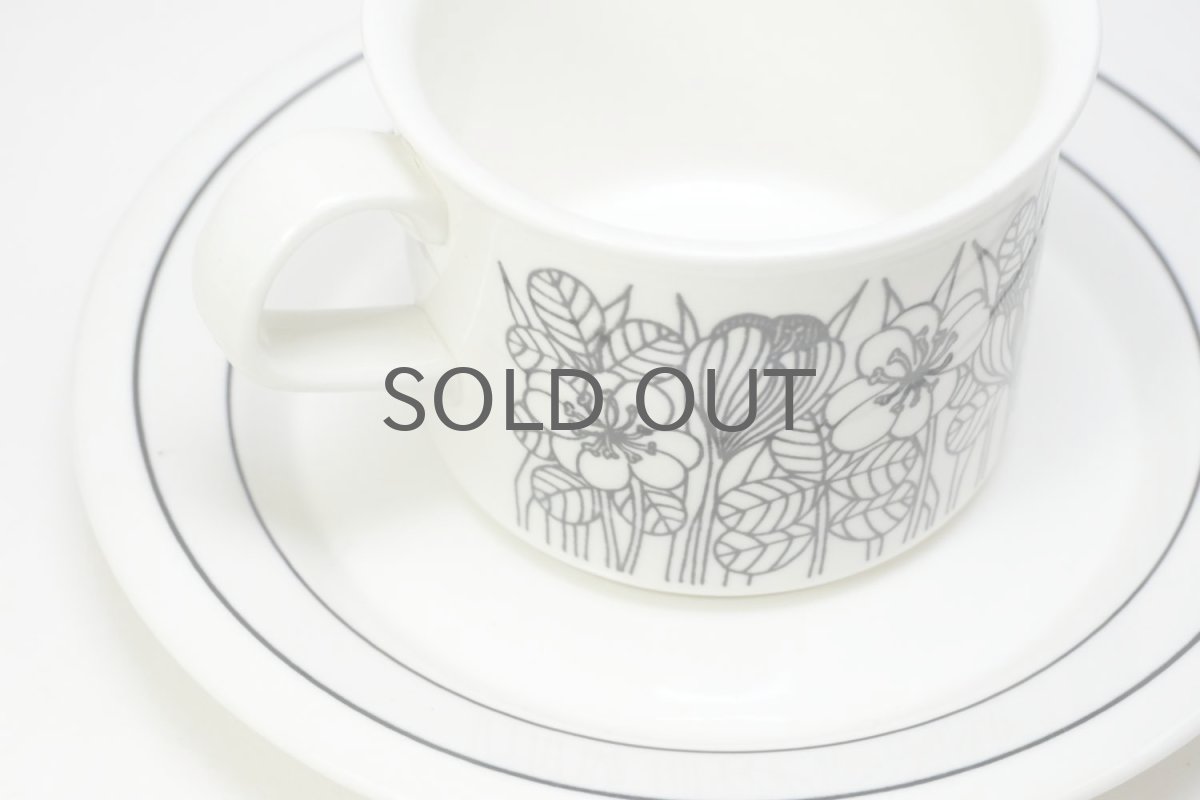 画像3: ARABIA/アラビア/Krokus/クロッカス/コーヒーカップ&ソーサー/ホワイト&ブラック/モノトーン/No.1 (3)