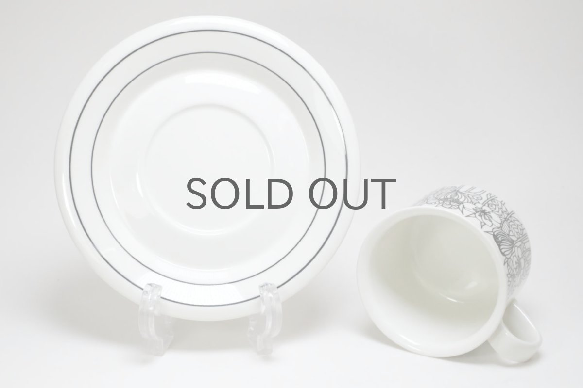 画像5: ARABIA/アラビア/Krokus/クロッカス/コーヒーカップ&ソーサー/ホワイト&ブラック/モノトーン/No.1 (5)