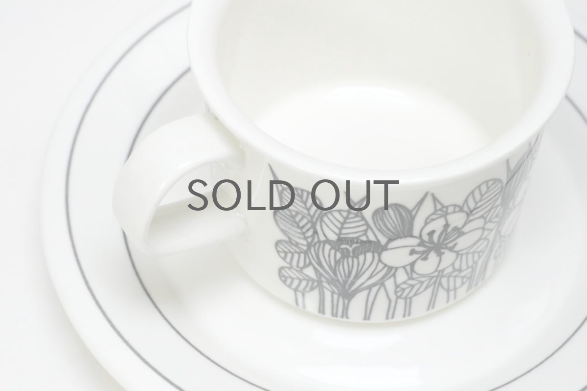 画像3: ARABIA/アラビア/Krokus/クロッカス/コーヒーカップ＆ソーサー/ホワイト＆ブラック/モノトーン/No.2 (3)