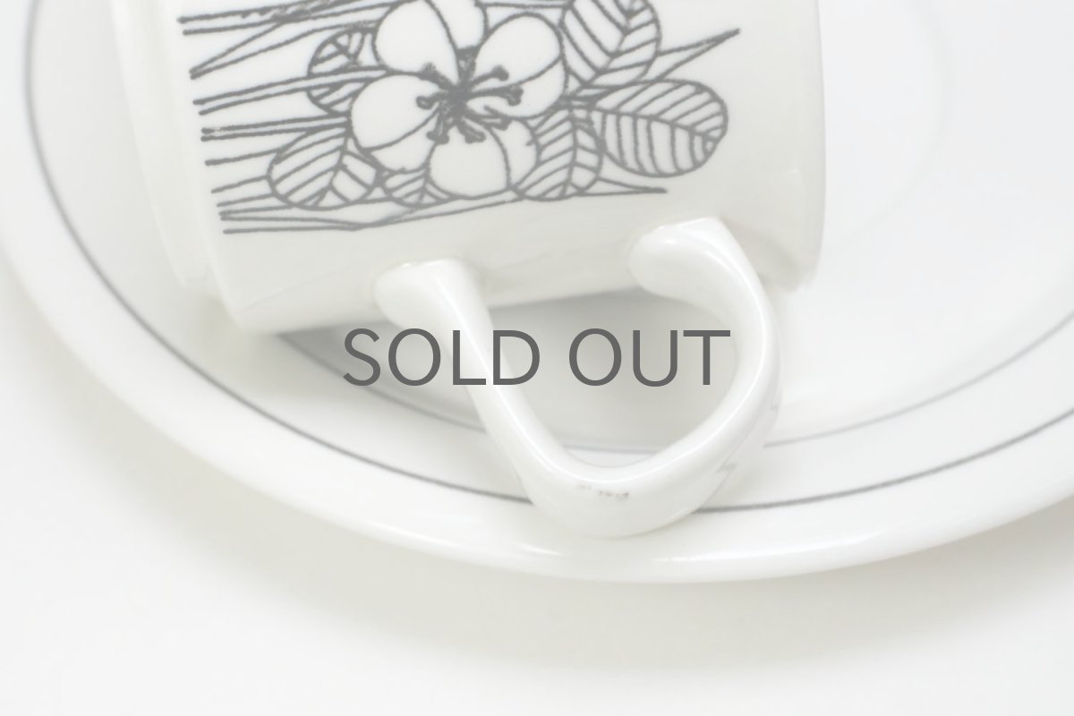 画像4: ARABIA/アラビア/Krokus/クロッカス/コーヒーカップ＆ソーサー/ホワイト＆ブラック/モノトーン/No.2 (4)