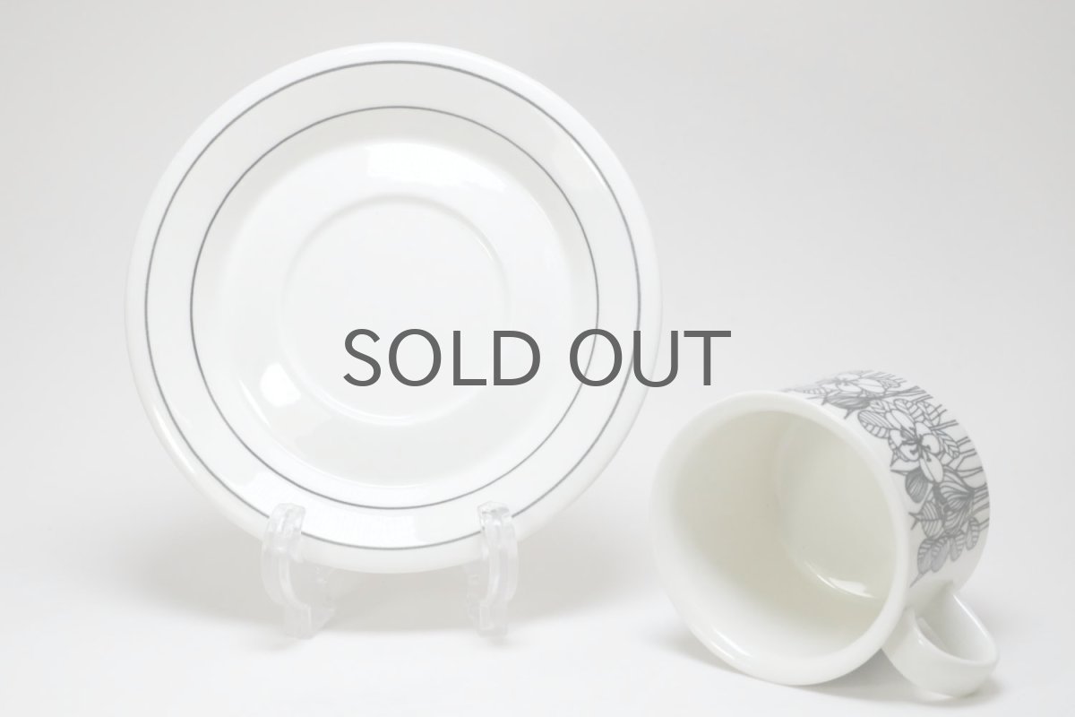 画像5: ARABIA/アラビア/Krokus/クロッカス/コーヒーカップ＆ソーサー/ホワイト＆ブラック/モノトーン/No.2 (5)