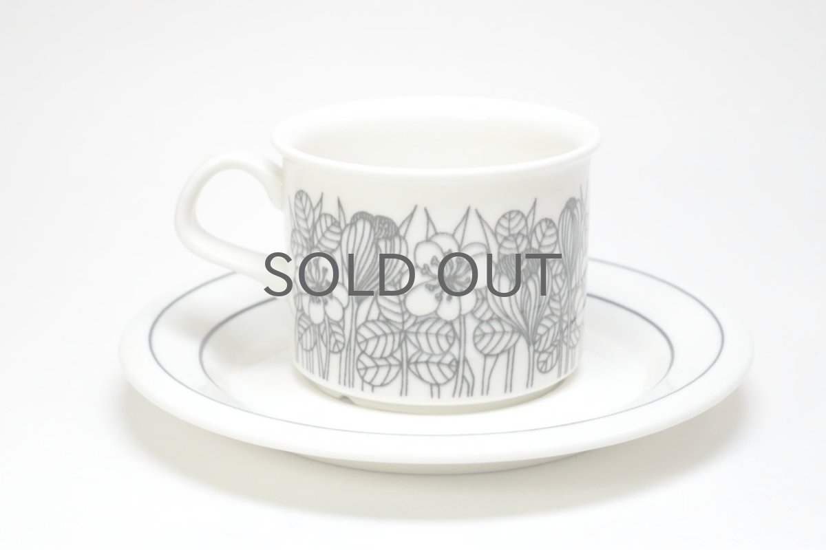画像2: ARABIA/アラビア/Krokus/クロッカス/コーヒーカップ＆ソーサー/ホワイト＆ブラック/モノトーン/No.3 (2)
