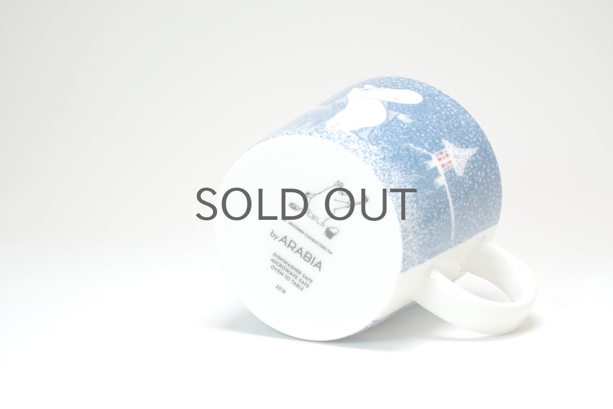 画像5: No.2 −３ARABIAムーミンマグ/2018年/冬/ライトスノーフォール/Light Snowfall/廃盤/箱あり/未使用品 (5)