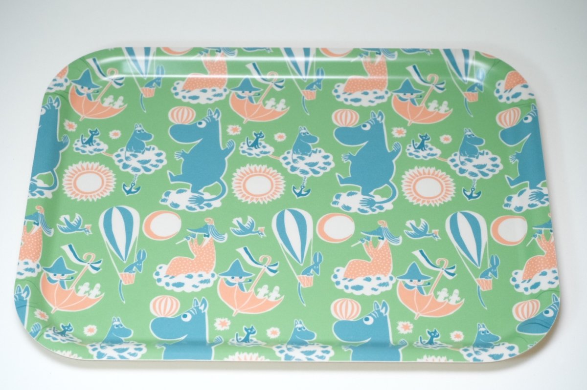 画像1: No.2-8 トーベ生誕100周年記念 /グリーン＆サーモンピンク/optodesign/トレイ/未使用品 (1)